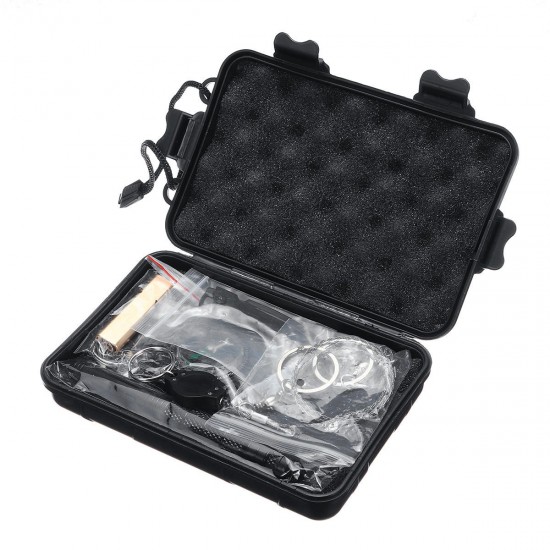 9 in 1 SOS Kit Outdoor Emergency Equipment Box For Camping Survival Tools Gear Kit 9 in 1 SOS Kit Outdoor Emergency Equipment Box For Camping Survival Tools Gear Kit