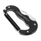 Aluminum Alloy Carabiner Hook Multifunctional Quick Release Hiking Buckle with Foldable Cutter