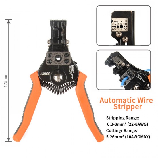 Automatic Stripping Pliers Wire Stripper Multi-function Electrician Wire Cutters 0.35-8.2mm² Multifunctional Wire Cable Stripper Automatic Stripping Pliers Wire Stripper Multi-function Electrician Wire Cutters 0.35-8.2mm² Multifunctional Wire Cable Stripper