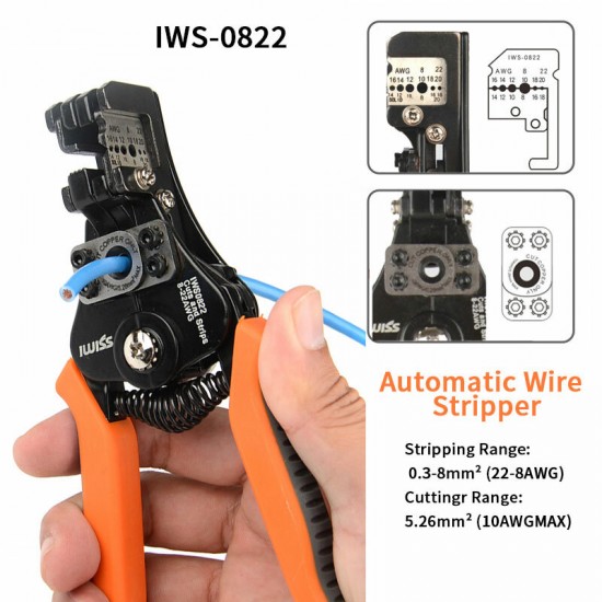 Automatic Stripping Pliers Wire Stripper Multi-function Electrician Wire Cutters 0.35-8.2mm² Multifunctional Wire Cable Stripper Automatic Stripping Pliers Wire Stripper Multi-function Electrician Wire Cutters 0.35-8.2mm² Multifunctional Wire Cable Stripper
