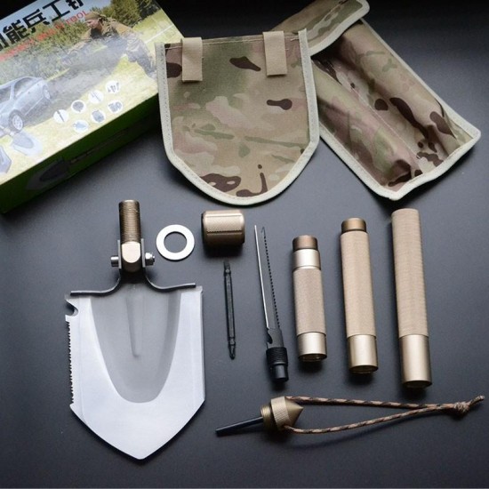Portable Multifunctional Outdoor Survival Folding Shovel Vehicle Garden Shovel Aluminum Alloy Handle Portable Multifunctional Outdoor Survival Folding Shovel Vehicle Garden Shovel Aluminum Alloy Handle