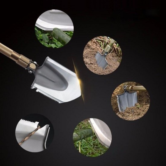 Portable Multifunctional Outdoor Survival Folding Shovel Vehicle Garden Shovel Aluminum Alloy Handle Portable Multifunctional Outdoor Survival Folding Shovel Vehicle Garden Shovel Aluminum Alloy Handle
