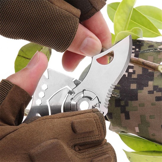 EDC Multifunctional Tools Mini Bottle Opener Screwdriver Stainless Fold Camping Tactical Folding Pocket Ring Outdoor Tools