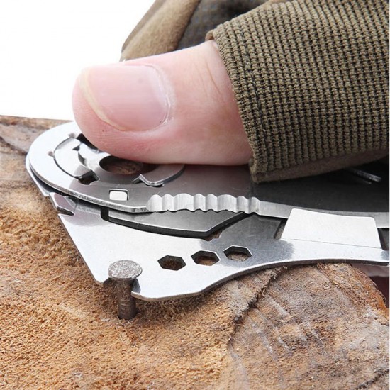 EDC Multifunctional Tools Mini Bottle Opener Screwdriver Stainless Fold Camping Tactical Folding Pocket Ring Outdoor Tools