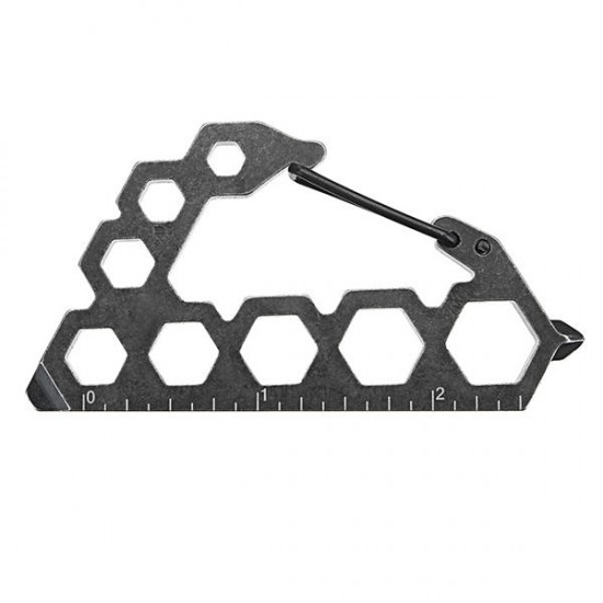 EDC Pocket Wrench Screwdriver Ruler Outdoor Tool Multifunction Key Chain EDC Pocket Wrench Screwdriver Ruler Outdoor Tool Multifunction Key Chain