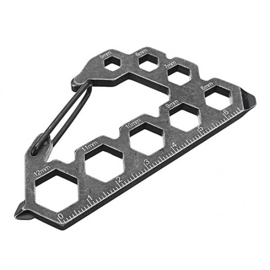 EDC Pocket Wrench Screwdriver Ruler Outdoor Tool Multifunction Key Chain EDC Pocket Wrench Screwdriver Ruler Outdoor Tool Multifunction Key Chain