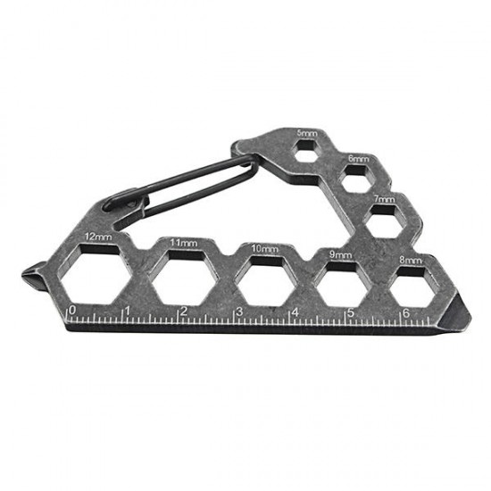 EDC Pocket Wrench Screwdriver Ruler Outdoor Tool Multifunction Key Chain EDC Pocket Wrench Screwdriver Ruler Outdoor Tool Multifunction Key Chain