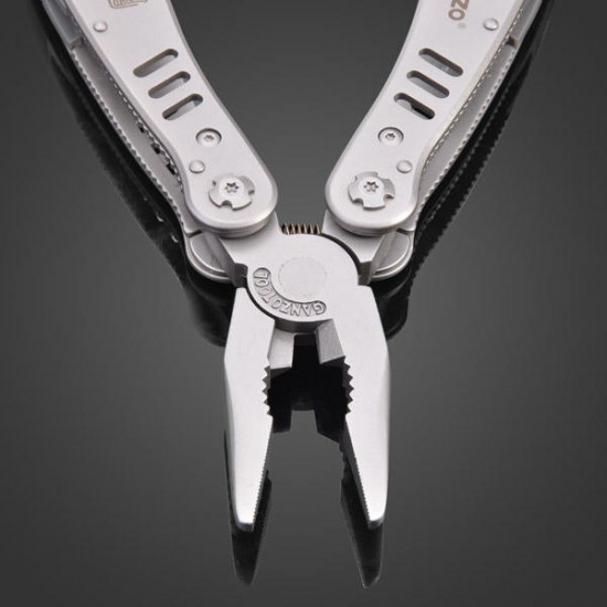 G301 Stainless Steel Multitools Folding Pliers Tool with 11pcs Replaceable Screwdriver Bits