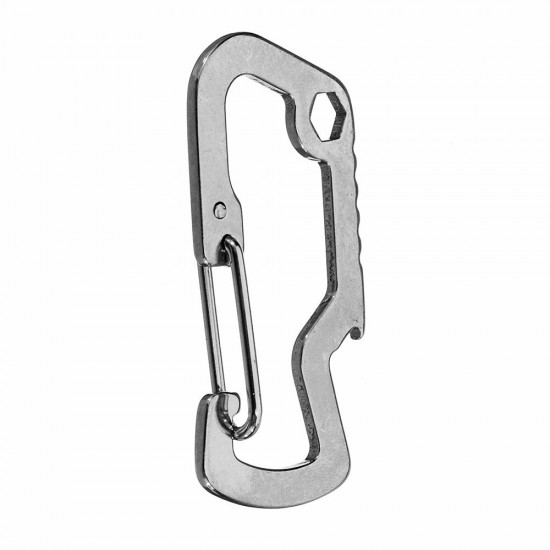 Mini Horned Shark D Shape Bottle Opener Lock Fast Hanging Stainless Steel Multifunctional EDC Tools