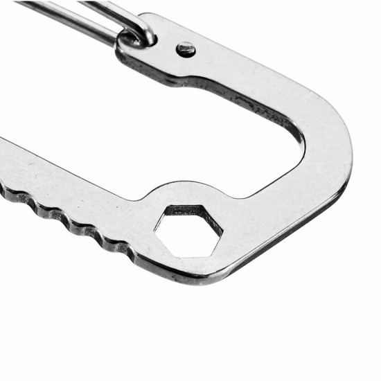 Mini Horned Shark D Shape Bottle Opener Lock Fast Hanging Stainless Steel Multifunctional EDC Tools