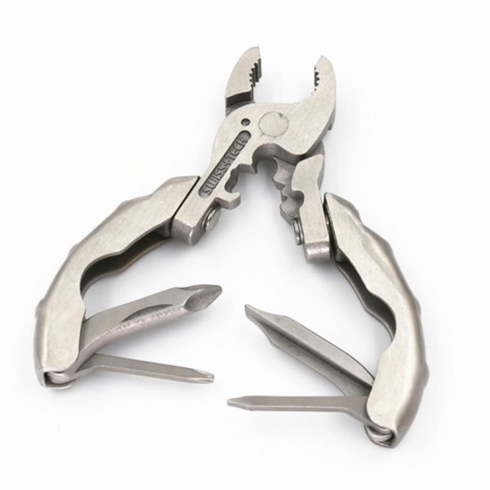 Mini Multifunctional Tool 9 in 1 Multitool Keychain Plier Screwdriver Pocket Tools