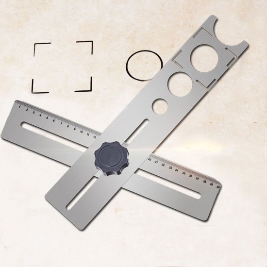Multi-Functional Ceramic Tile Hole Locator Ruler Adjustable Punching Hand Tool Multi-Functional Ceramic Tile Hole Locator Ruler Adjustable Punching Hand Tool