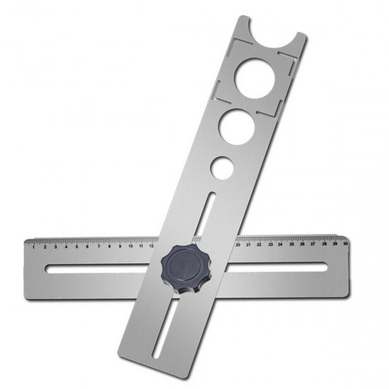 Multi-Functional Ceramic Tile Hole Locator Ruler Adjustable Punching Hand Tool Multi-Functional Ceramic Tile Hole Locator Ruler Adjustable Punching Hand Tool