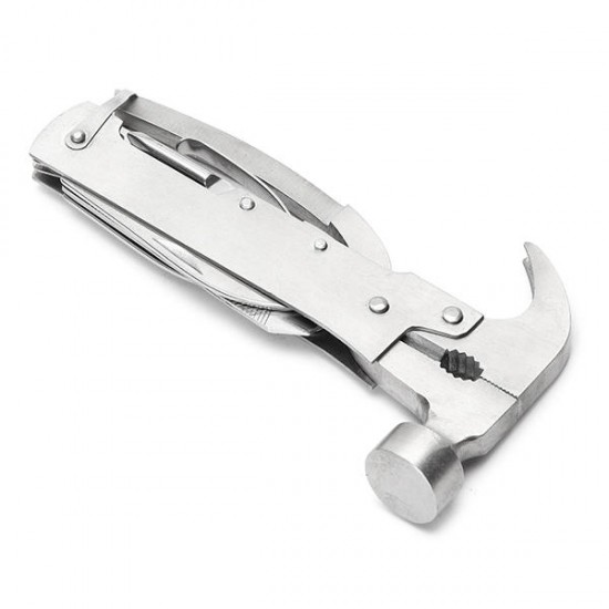 Multi-function Hammer Saws Bottle Opener Plier Stainless Steel Outdoor Camping Travel Hand Tools