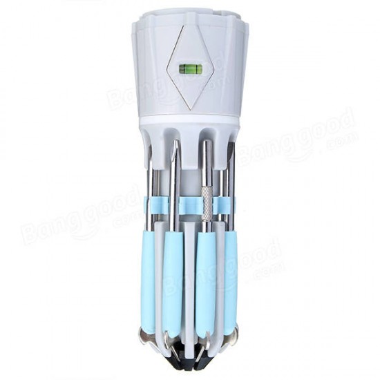 Multifunction Folding Screwdriver Tool Kit Flashlight Gradienter Tape Measure Repair Set Multifunction Folding Screwdriver Tool Kit Flashlight Gradienter Tape Measure Repair Set