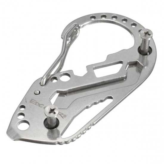 Multifunction Stainless Steel Portable Key Chain Holder Carabiner Wrench EDC Outdoor Tool Multifunction Stainless Steel Portable Key Chain Holder Carabiner Wrench EDC Outdoor Tool