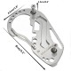 Multifunction Stainless Steel Portable Key Chain Holder Carabiner Wrench EDC Outdoor Tool Multifunction Stainless Steel Portable Key Chain Holder Carabiner Wrench EDC Outdoor Tool