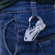 Multifunction Stainless Steel Portable Key Chain Holder Carabiner Wrench EDC Outdoor Tool