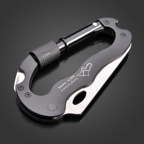 Multifunctional Camping Cutter Hanging Buckle 6 In 1 Tool Quick Release Buckle Buckle Folding Cutter