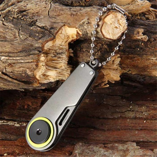 Multifunctional Portable Mini Folding Outdooors Camping Tools Survival Steel Key Chain Grey