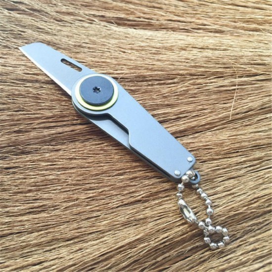 Multifunctional Portable Mini Folding Outdooors Camping Tools Survival Steel Key Chain Grey