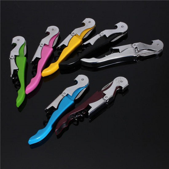 Multifunctional Stainless Metal Corkscrew Wine Beer Bottle Opener 7 Colors