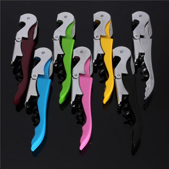 Multifunctional Stainless Metal Corkscrew Wine Beer Bottle Opener 7 Colors