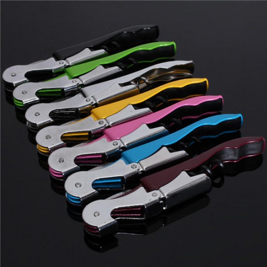 Multifunctional Stainless Metal Corkscrew Wine Beer Bottle Opener 7 Colors