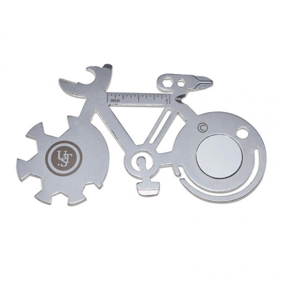 Multifunctional Stainless Steel Tool Card Bicycle Modeling EDC Card Tools Wrench Screwdriver Bottle Opener Multifunctional Stainless Steel Tool Card Bicycle Modeling EDC Card Tools Wrench Screwdriver Bottle Opener