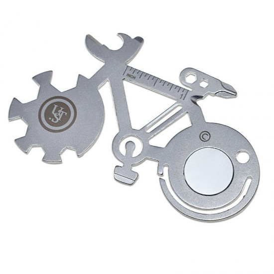 Multifunctional Stainless Steel Tool Card Bicycle Modeling EDC Card Tools Wrench Screwdriver Bottle Opener Multifunctional Stainless Steel Tool Card Bicycle Modeling EDC Card Tools Wrench Screwdriver Bottle Opener
