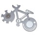 Multifunctional Stainless Steel Tool Card Bicycle Modeling EDC Card Tools Wrench Screwdriver Bottle Opener Multifunctional Stainless Steel Tool Card Bicycle Modeling EDC Card Tools Wrench Screwdriver Bottle Opener