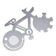 Multifunctional Stainless Steel Tool Card Bicycle Modeling EDC Card Tools Wrench Screwdriver Bottle Opener Multifunctional Stainless Steel Tool Card Bicycle Modeling EDC Card Tools Wrench Screwdriver Bottle Opener