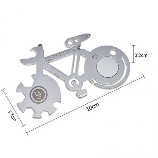 Multifunctional Stainless Steel Tool Card Bicycle Modeling EDC Card Tools Wrench Screwdriver Bottle Opener Multifunctional Stainless Steel Tool Card Bicycle Modeling EDC Card Tools Wrench Screwdriver Bottle Opener