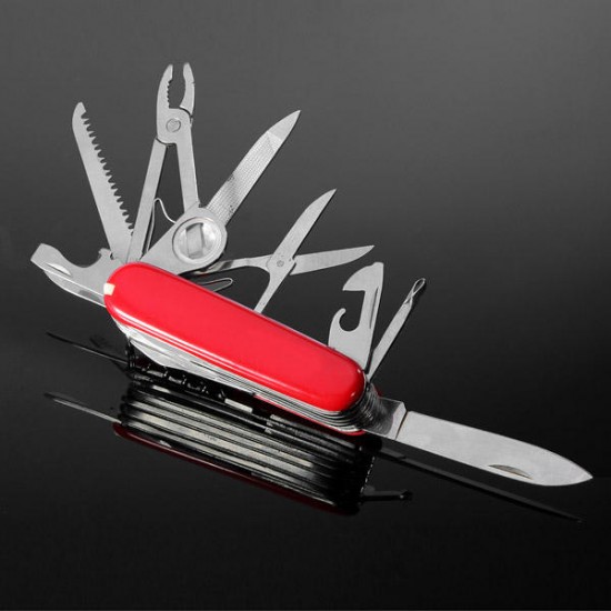 Red Swiss 91mm Multifunctional Folding Army Knives Survival Tools