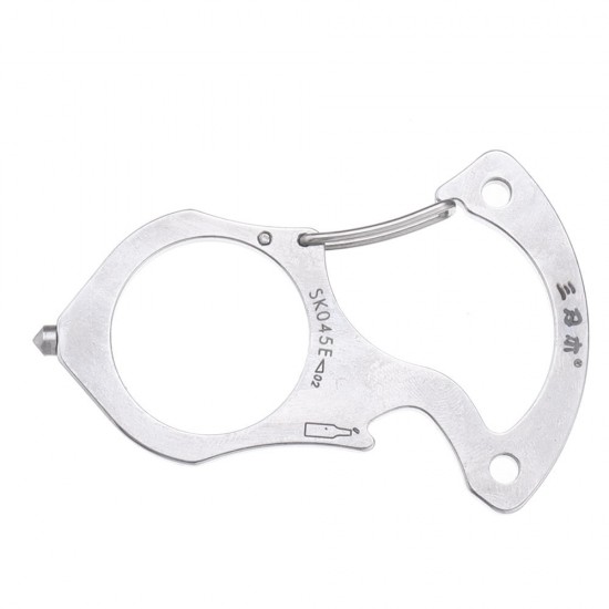 SK045E Multifunctional Key Chain Ring Buckle EDC Multi Tools Outdoor Camping Survival Tools Car Rescue Glass Breaker
