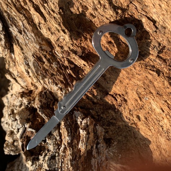 4120 Mini Key Multifunctional Pocket Folding EDC Key Chain Ring Outdoor Camping Tools Bottle Opener