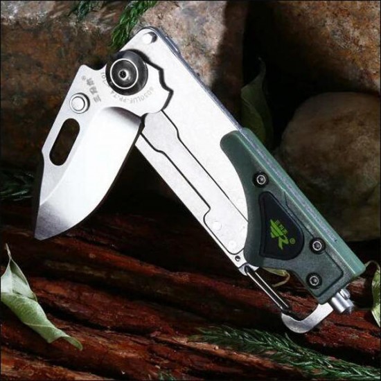 6050 Multifunctional Tools Folding Rope Cutter Hex Wrench Screwdriver Glass Breaker LED Light Outdoor Camping Hunting EDC Tool