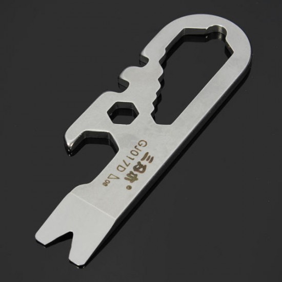 GJ017D Mini Multi Tools Kit Nail Puller Wrench Opener Keychain
