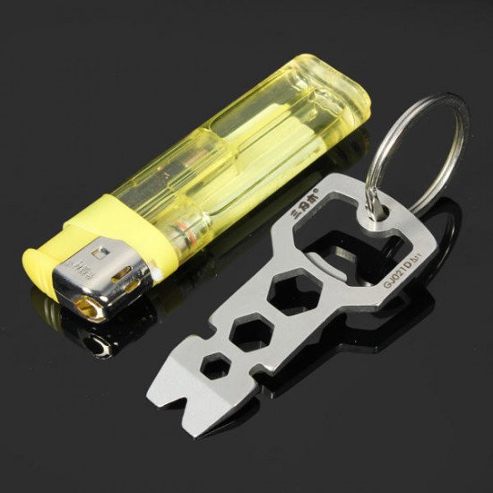 GJ021D Multi Tools Kit Nail Puller Wrench Opener Keychain