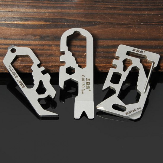 GJ022D Mini Multi Tools Kit Wrench Bottle Opener Keychain