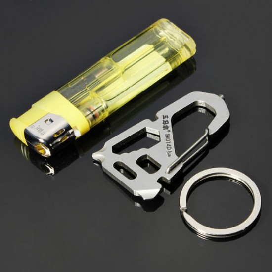 SK014D Multi Tools Kit Nail Puller Wrench Opener Keychain