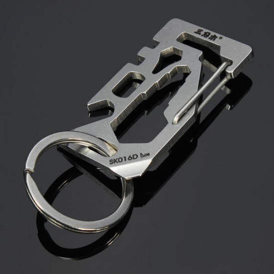 SK016D Mini Multi Tools Kit Nail Puller Wrench Opener Keychain