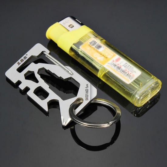 SK016D Mini Multi Tools Kit Nail Puller Wrench Opener Keychain