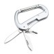 Silver Multifunctional 3 In 1 Camping Hanging Buckle Bottle Opener Cross-Screwdriver Carabiner