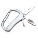 Silver Multifunctional 3 In 1 Camping Hanging Buckle Bottle Opener Cross-Screwdriver Carabiner