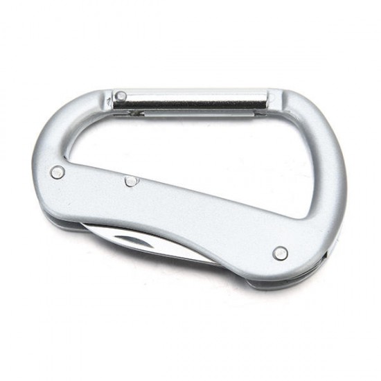 Silver Multifunctional 3 In 1 Camping Hanging Buckle Bottle Opener Cross-Screwdriver Carabiner Silver Multifunctional 3 In 1 Camping Hanging Buckle Bottle Opener Cross-Screwdriver Carabiner