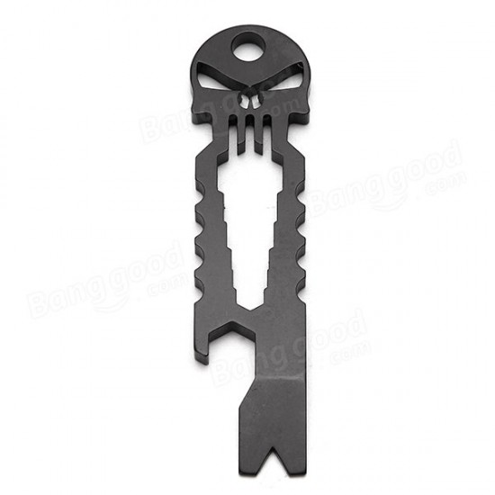 Skull Shape Multifunction Keychain Stainless Steel Tactical EDC Multitool Screwdriver