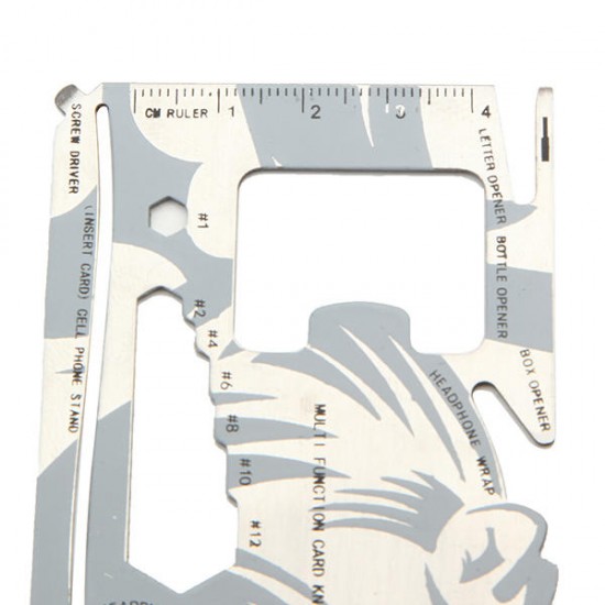 Tiger-shape 18 Tools in 1 Pocket Tool Multifunctional Card Survival Tools Tiger-shape 18 Tools in 1 Pocket Tool Multifunctional Card Survival Tools