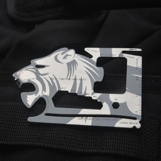Tiger-shape 18 Tools in 1 Pocket Tool Multifunctional Card Survival Tools Tiger-shape 18 Tools in 1 Pocket Tool Multifunctional Card Survival Tools