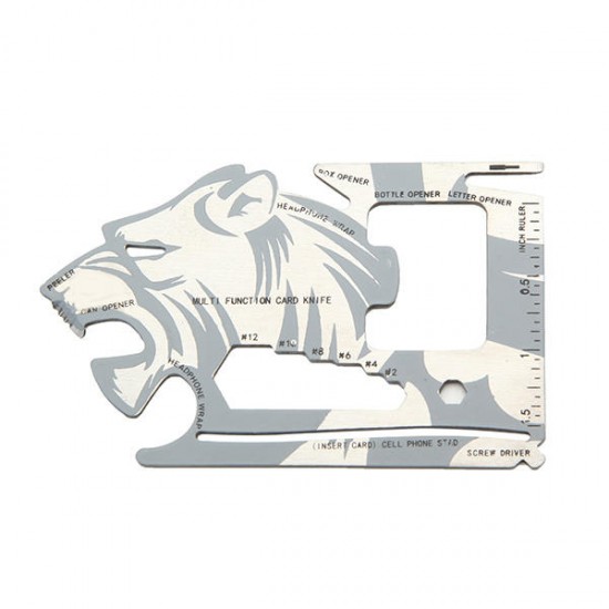 Tiger-shape 18 Tools in 1 Pocket Tool Multifunctional Card Survival Tools Tiger-shape 18 Tools in 1 Pocket Tool Multifunctional Card Survival Tools
